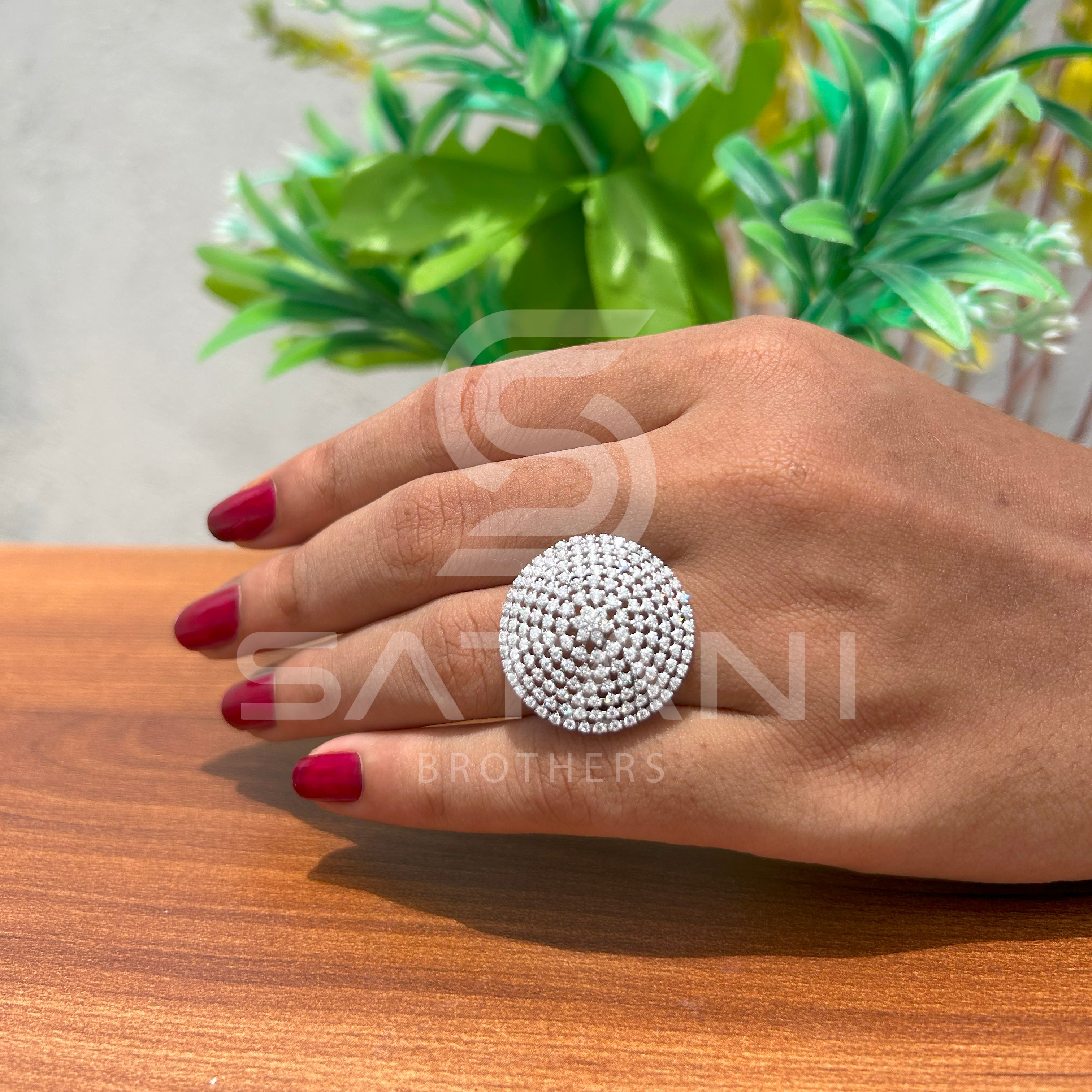 Diamond Dome Cocktail Ring