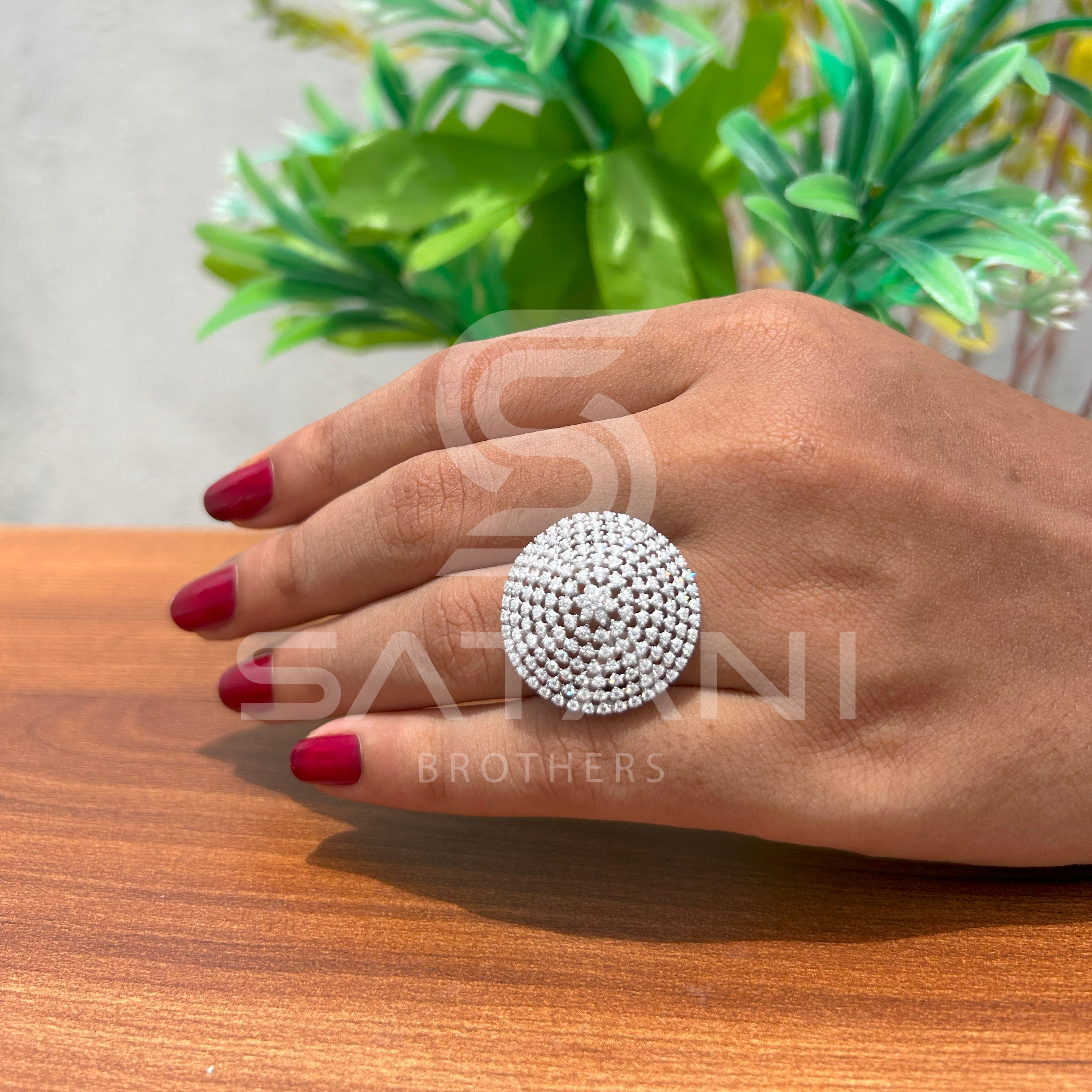 Diamond Dome Cocktail Ring