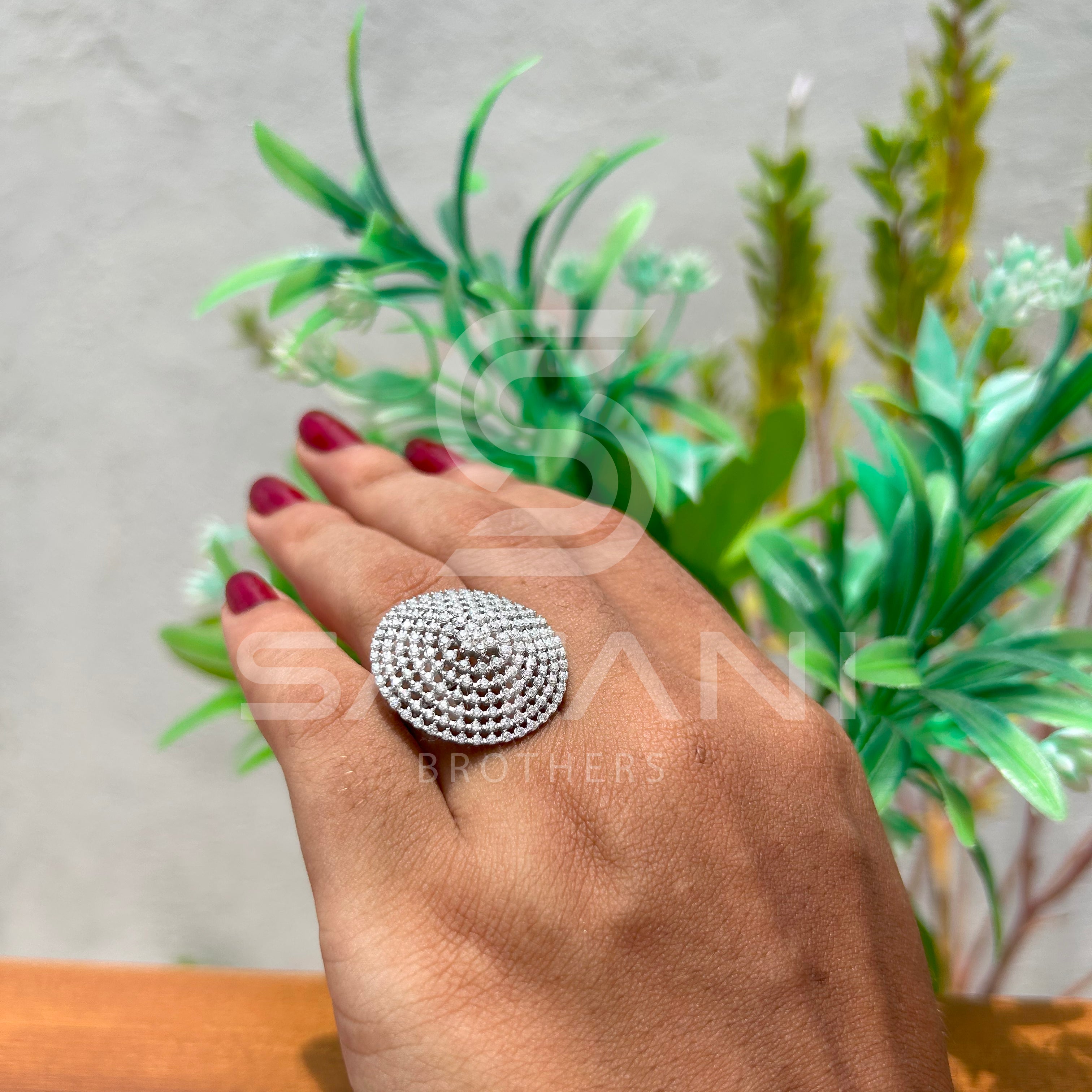 Diamond Dome Cocktail Ring