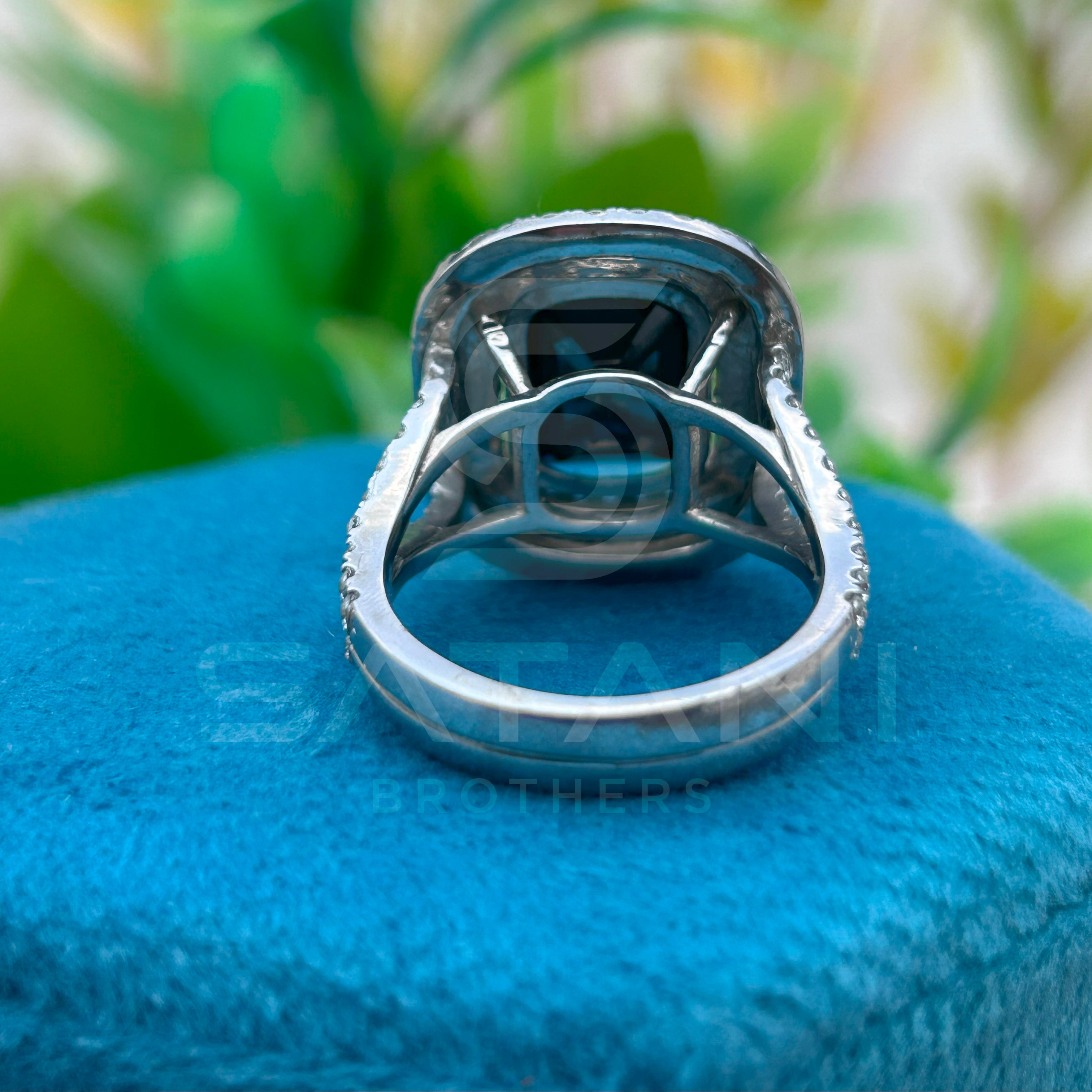 Elegant Black Onyx & Diamond Halo Ring  Timeless Black Gemstone Ring with Double Diamond Halo  Luxury Emerald-Cut Black Onyx Ring  Bold & Beautiful Black Stone Statement Ring  Vintage-Inspired Black Onyx and Diamond Ring