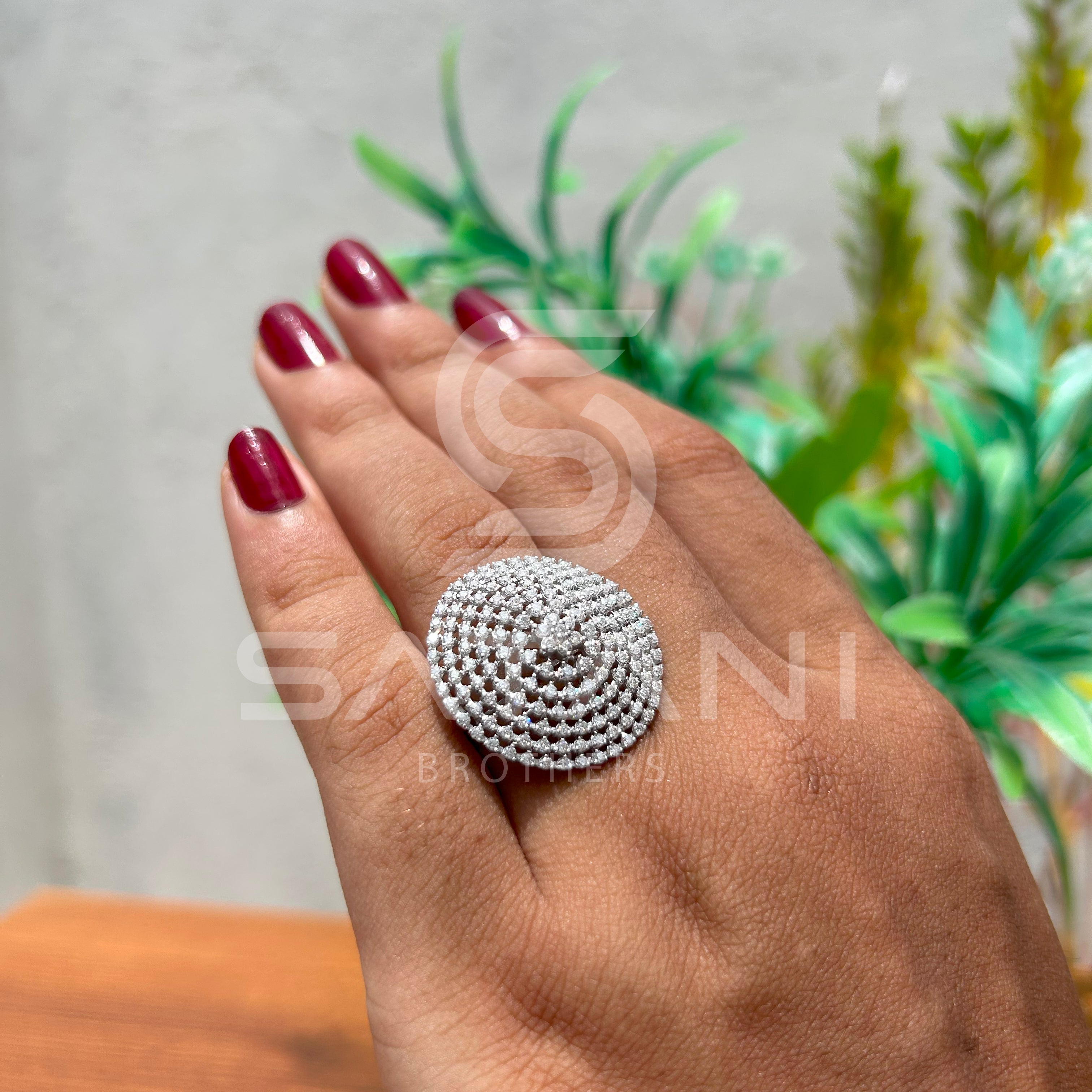 Diamond Dome Cocktail Ring