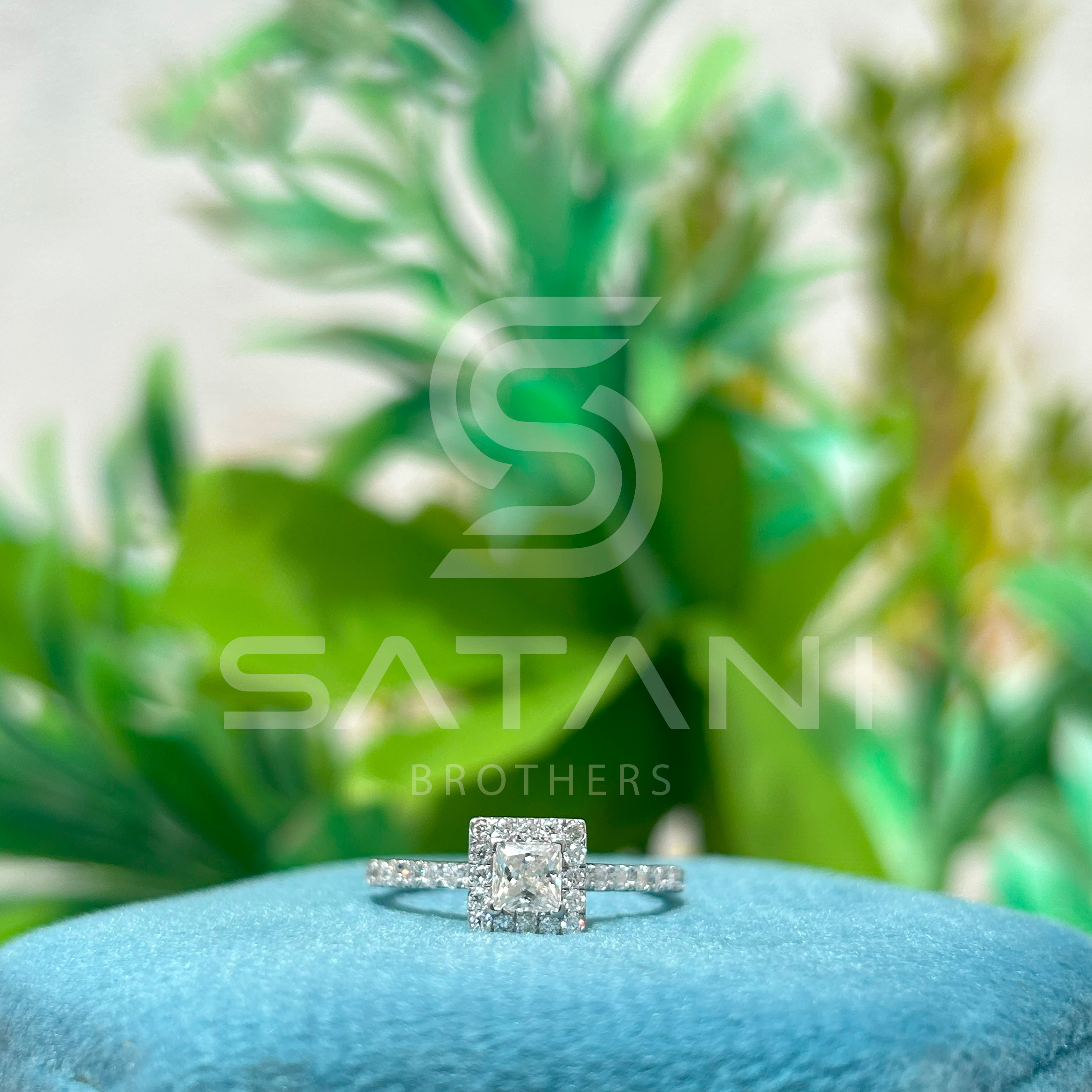 Elegant Princess-Cut Diamond Ring – Timeless Sparkle by Satani Brothers