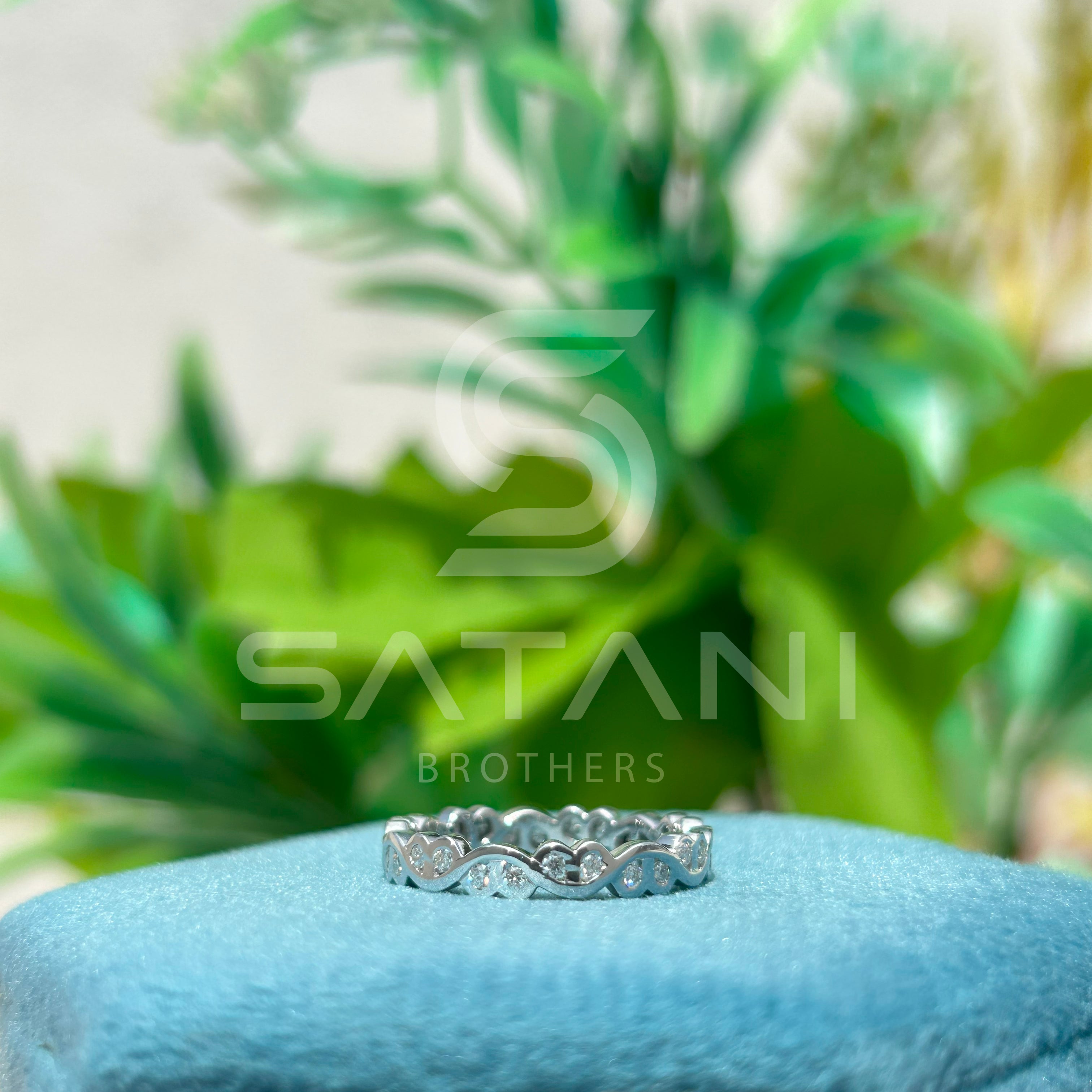 "Moissanite Infinity Eternity Band Ring in Sterling Silver" ✨