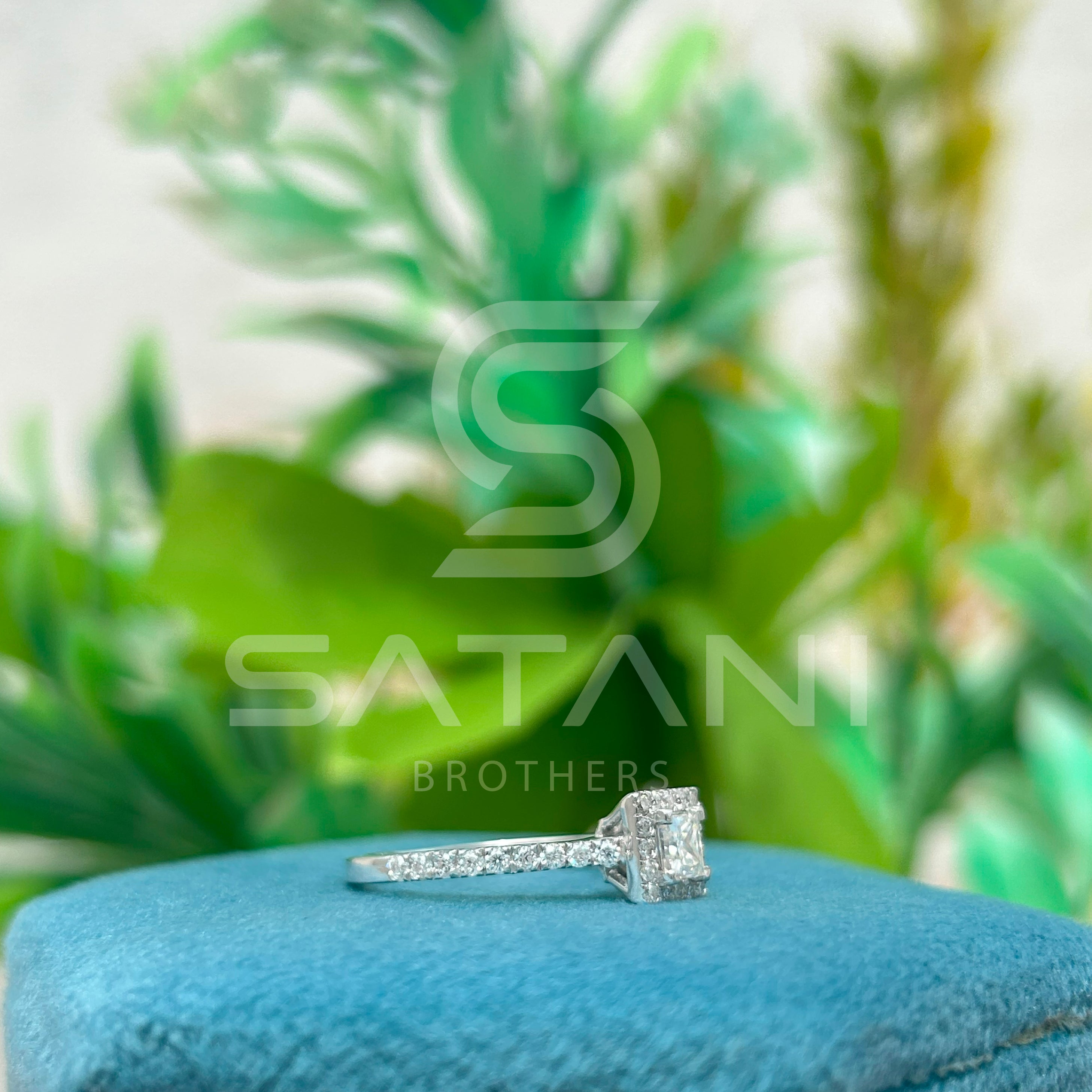 Elegant Princess-Cut Diamond Ring – Timeless Sparkle by Satani Brothers