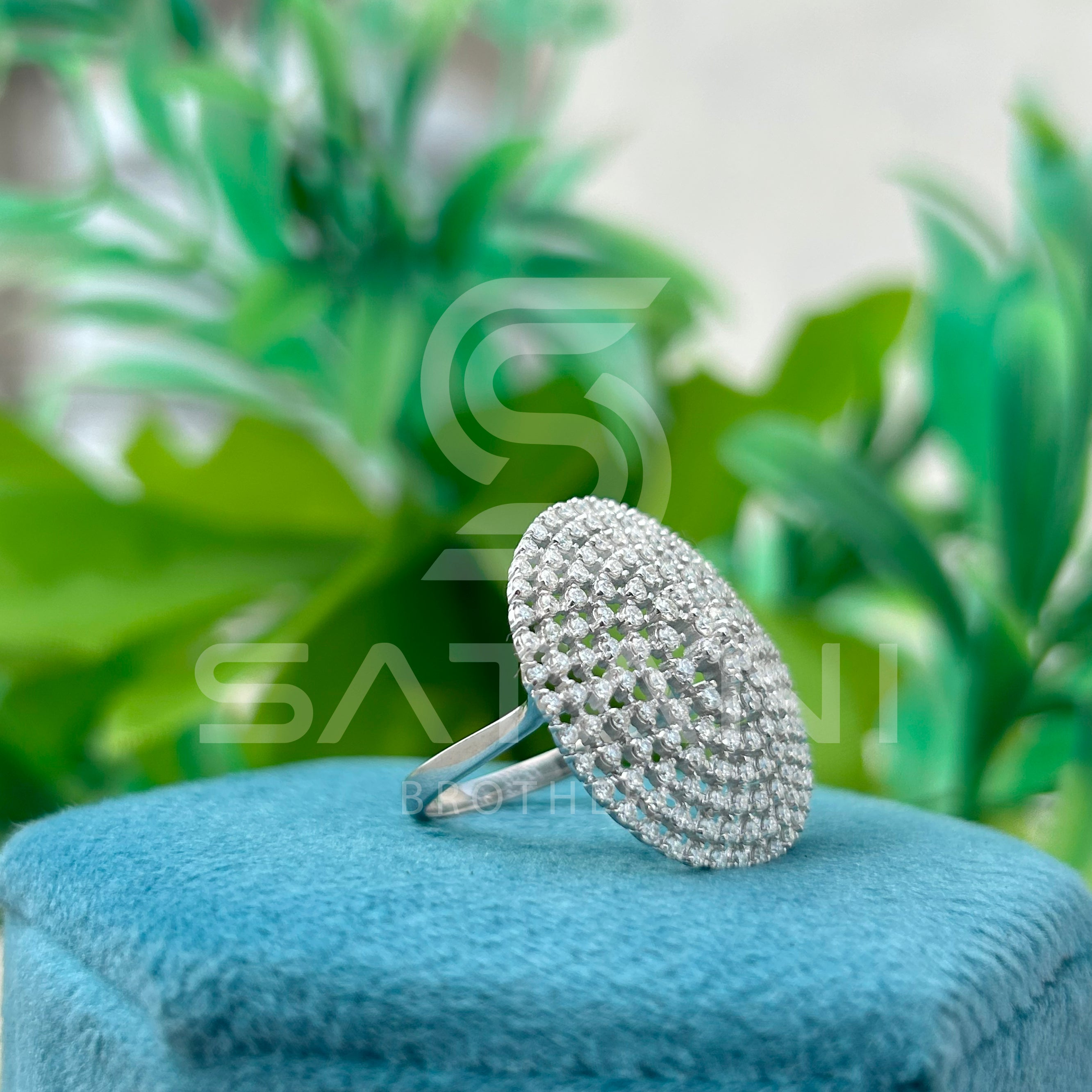 Diamond Dome Cocktail Ring
