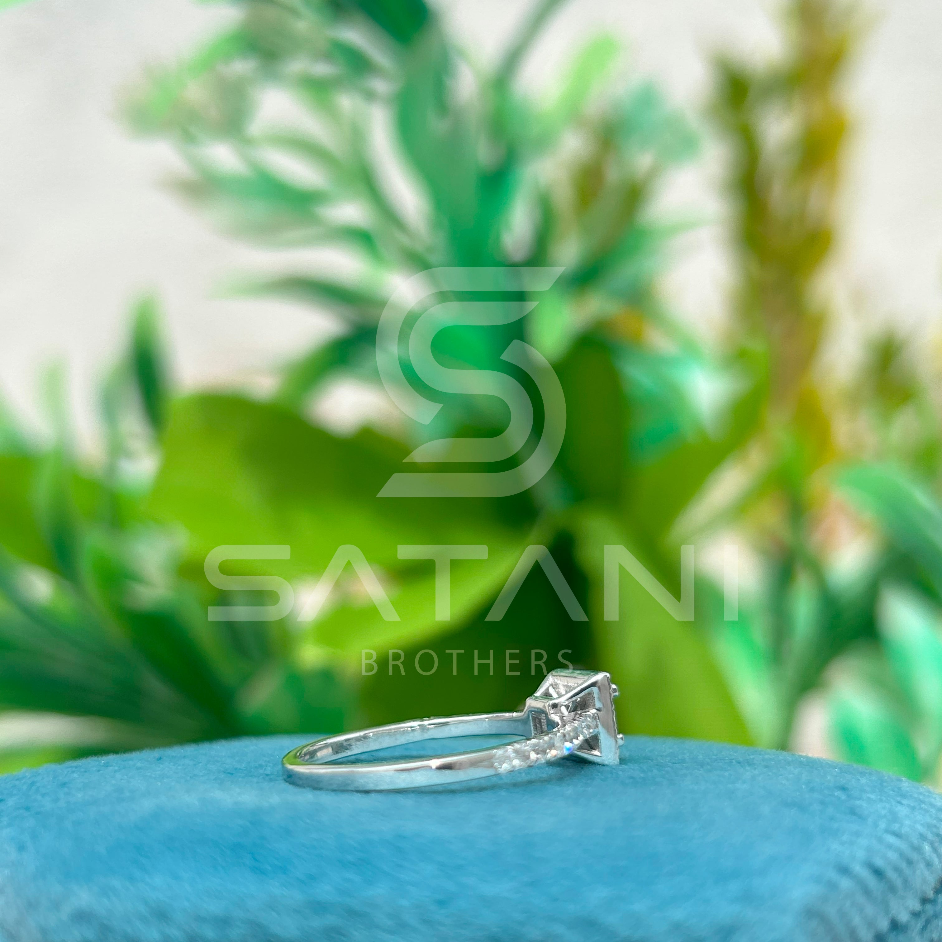 Elegant Princess-Cut Diamond Ring – Timeless Sparkle by Satani Brothers