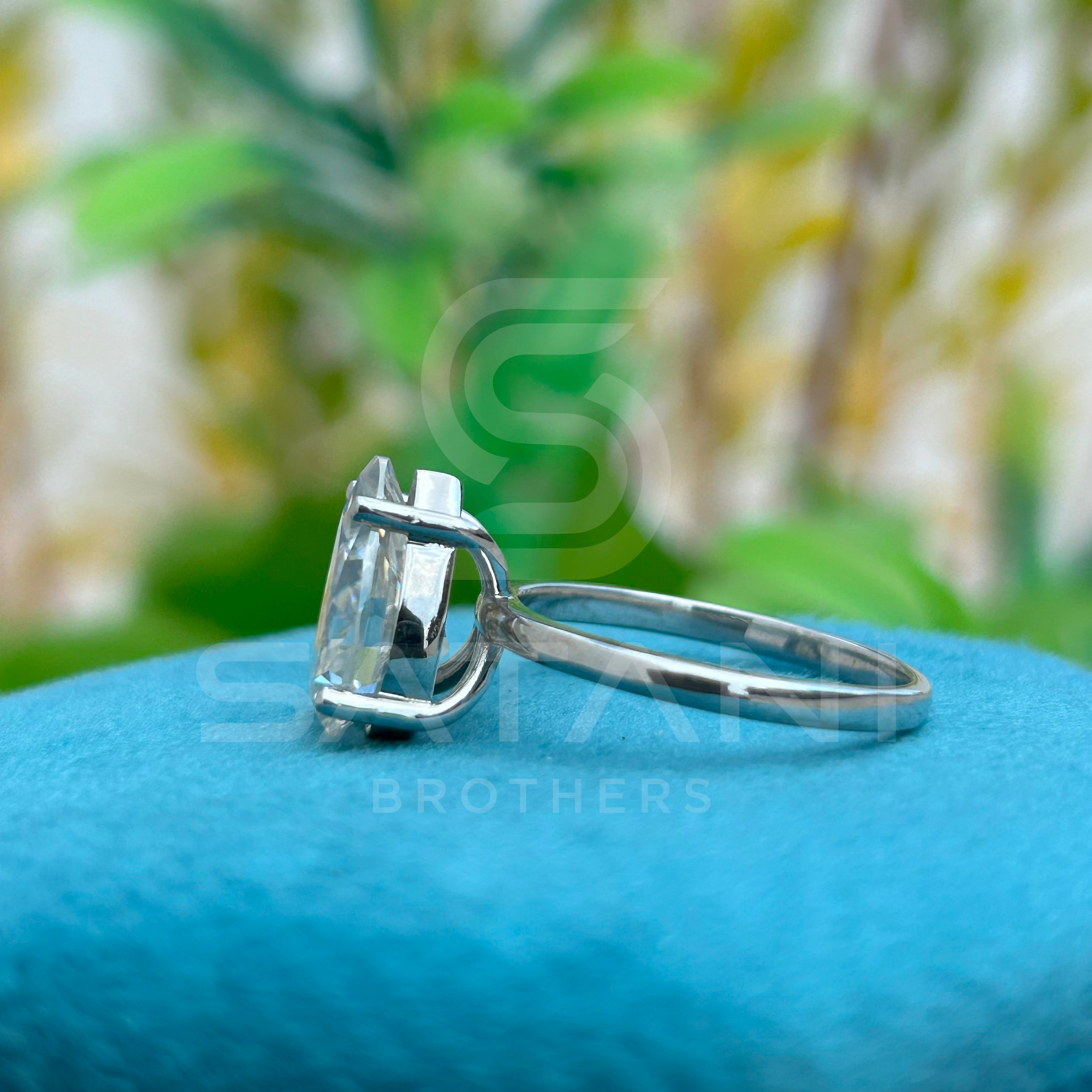 Pear Cut Solitaire Engagement Ring | Teardrop Moissanite Ring | Minimalist Promise Ring