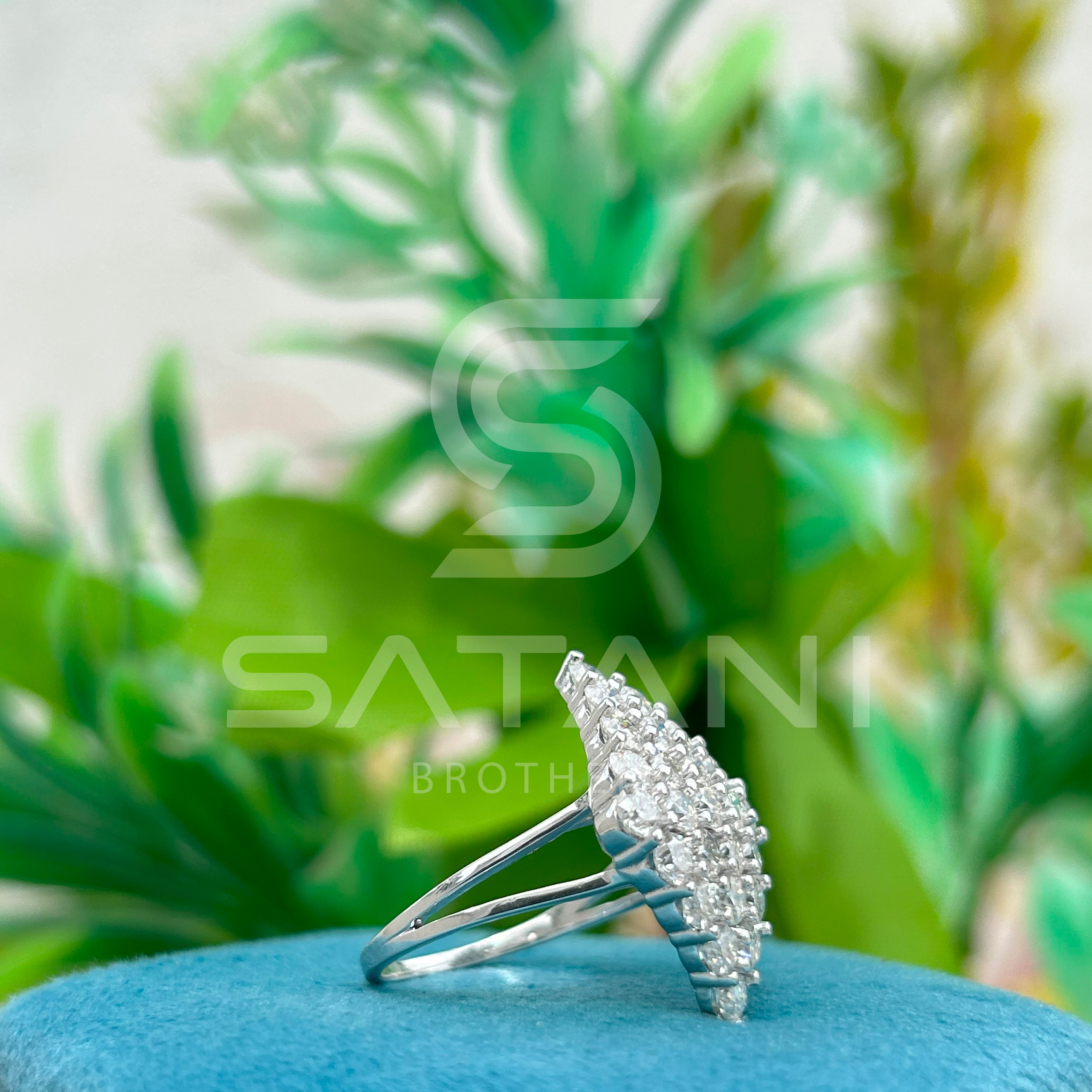 Diamond Marquis Cluster Ring