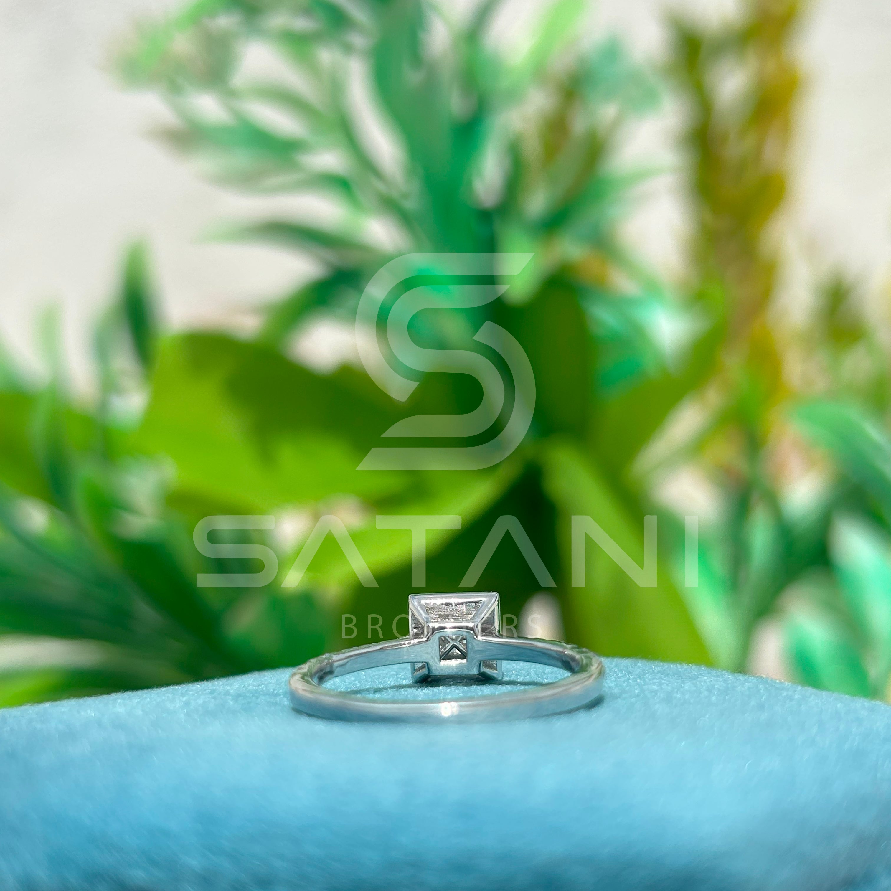 Elegant Princess-Cut Diamond Ring – Timeless Sparkle by Satani Brothers