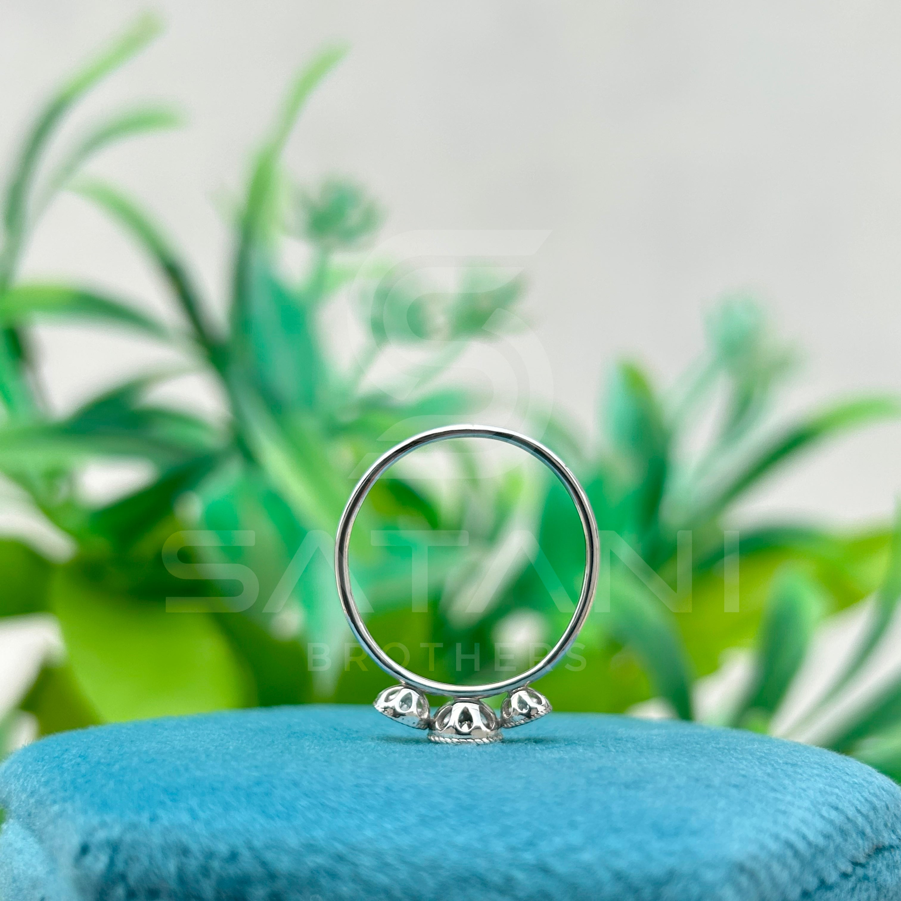 Three Stone Diamond Ring, Bezel Set Engagement Ring, Sterling Silver Anniversary Ring, Minimalist Jewelry Gift