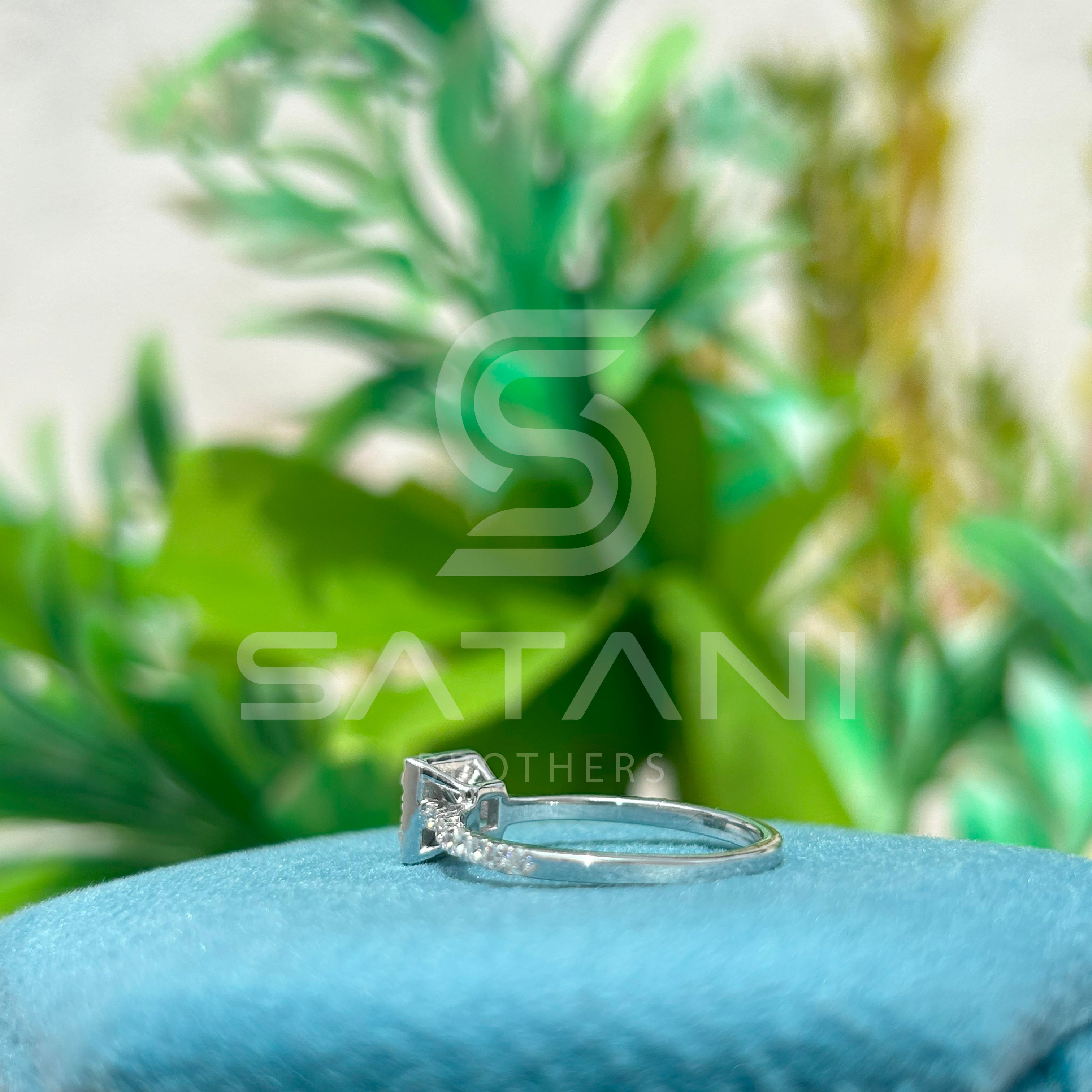 Elegant Princess-Cut Diamond Ring – Timeless Sparkle by Satani Brothers