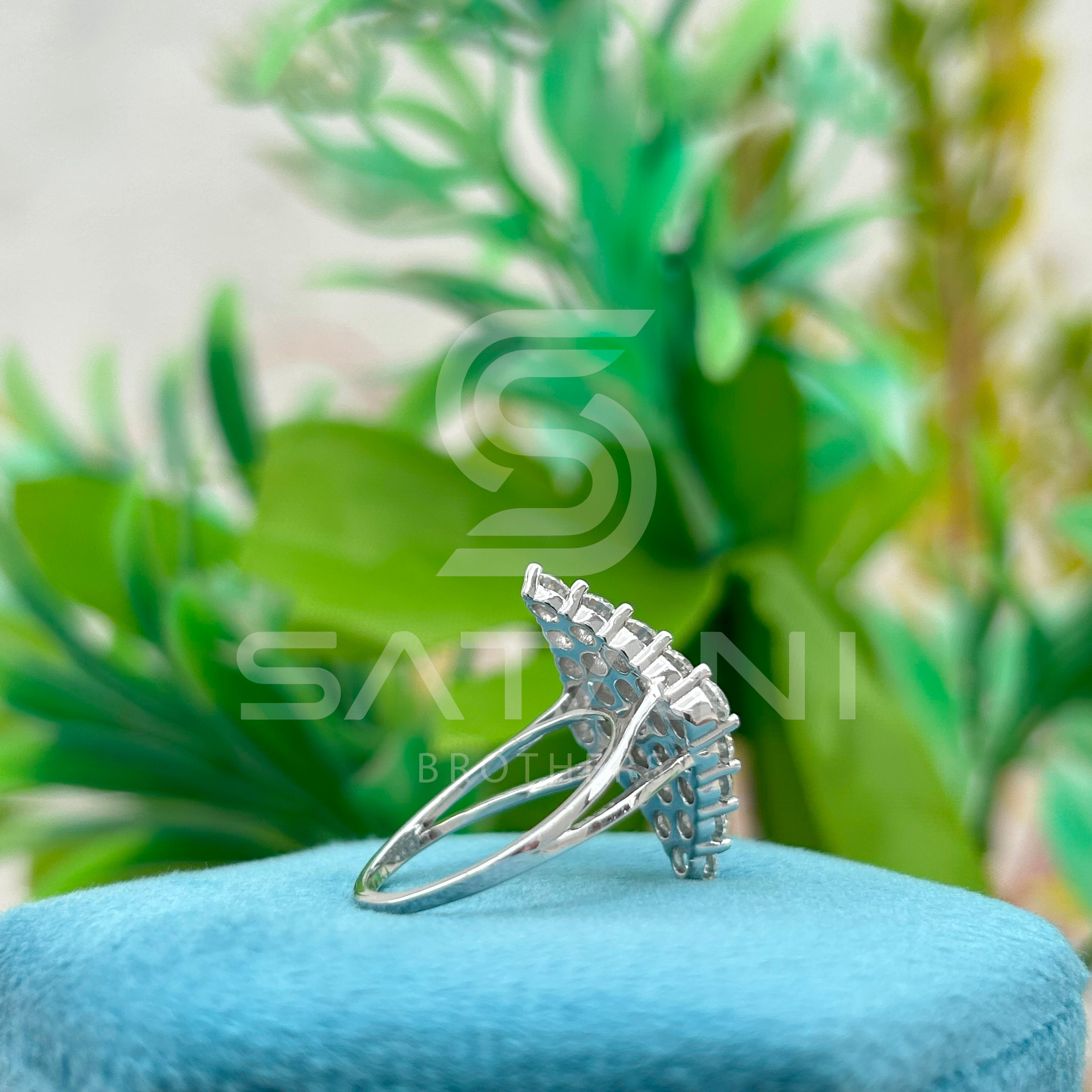Diamond Marquis Cluster Ring