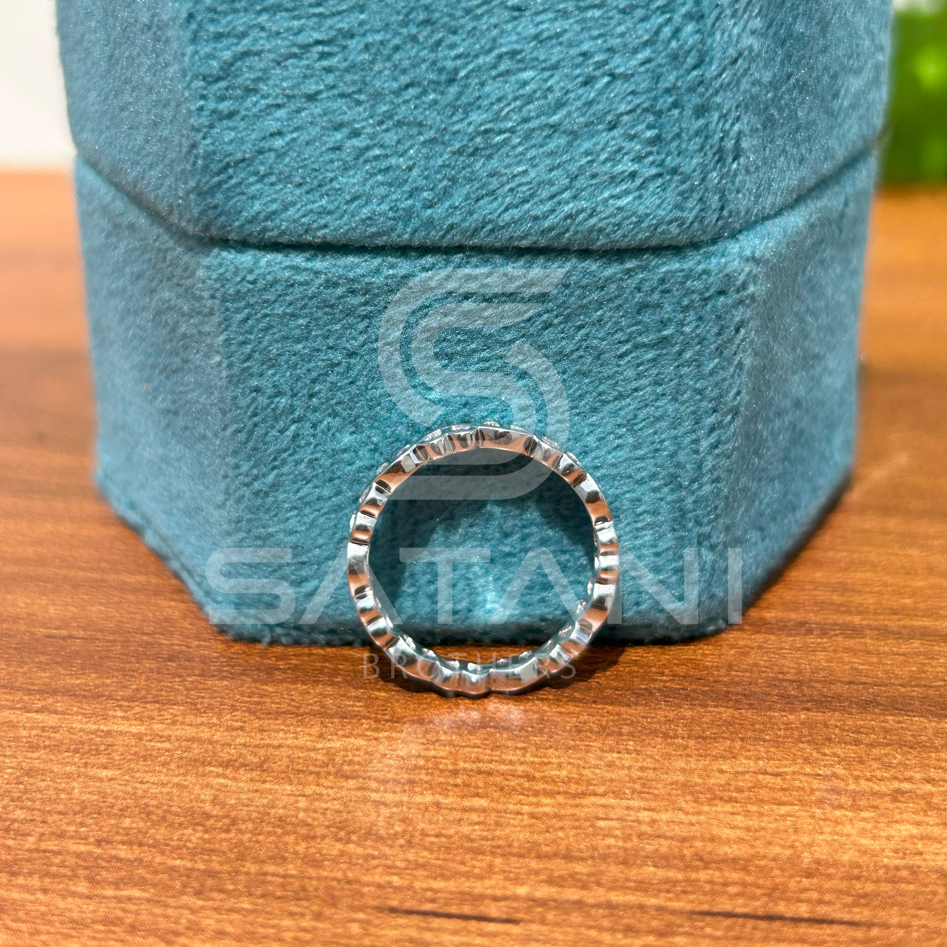 "Moissanite Infinity Eternity Band Ring in Sterling Silver" ✨