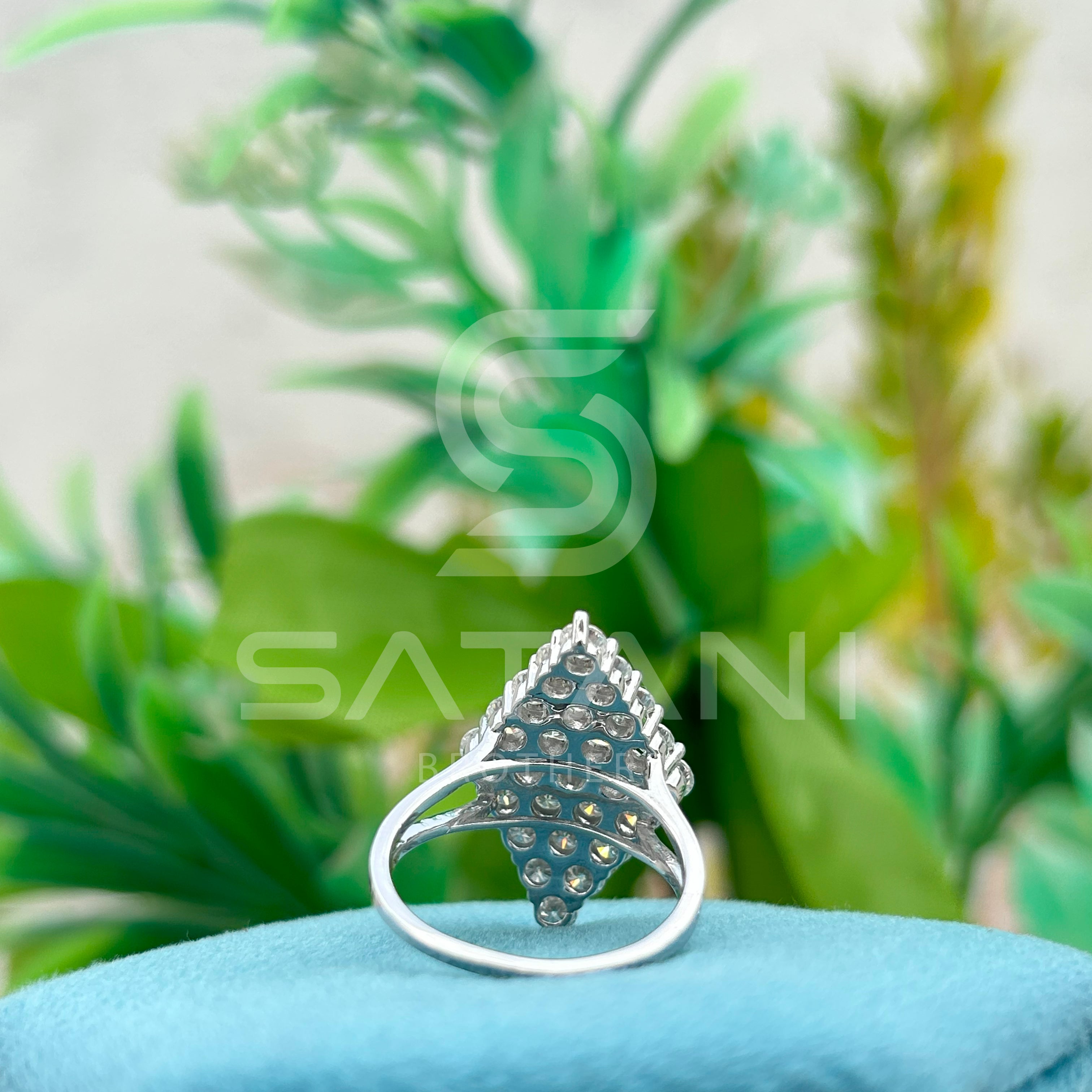 Diamond Marquis Cluster Ring
