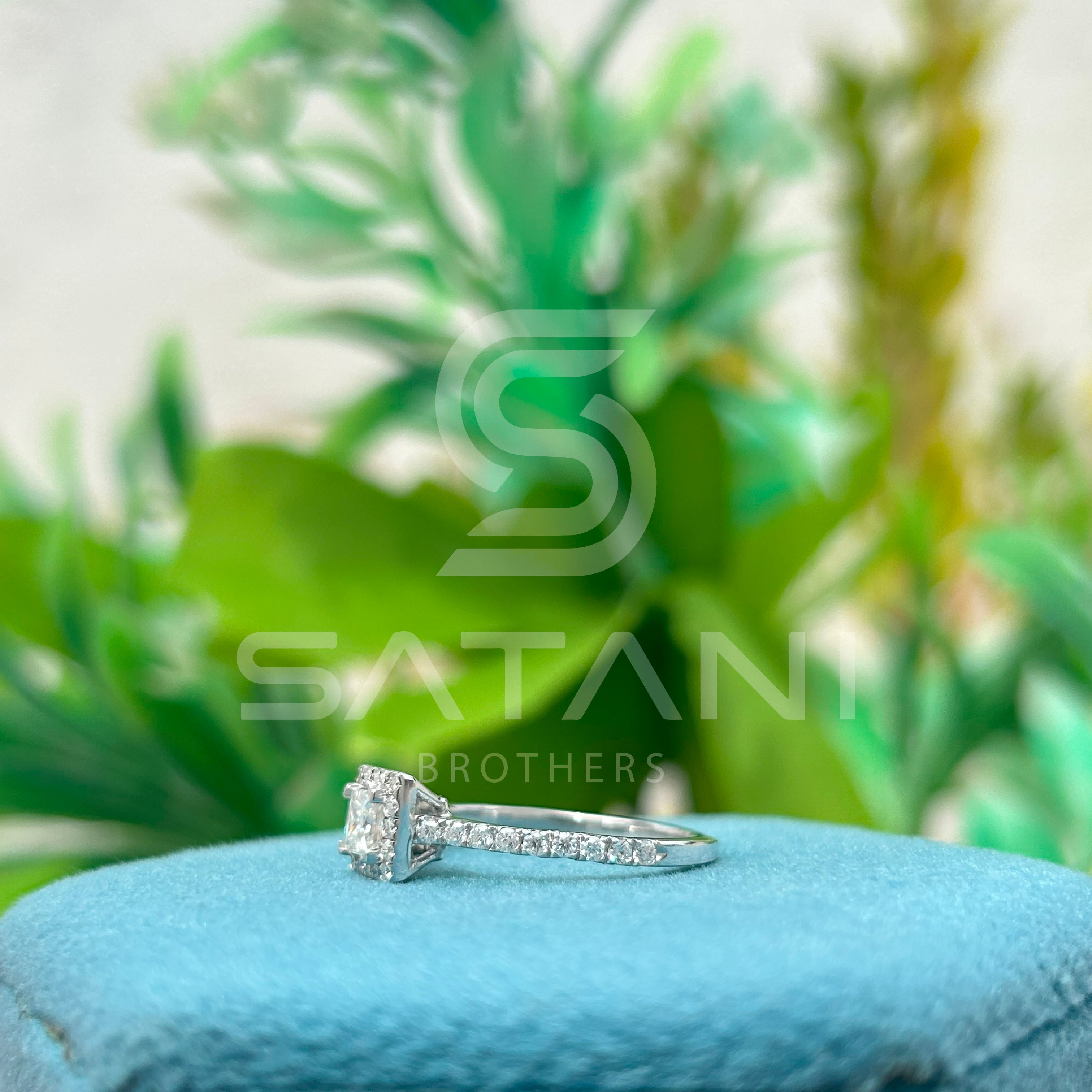 Elegant Princess-Cut Diamond Ring – Timeless Sparkle by Satani Brothers