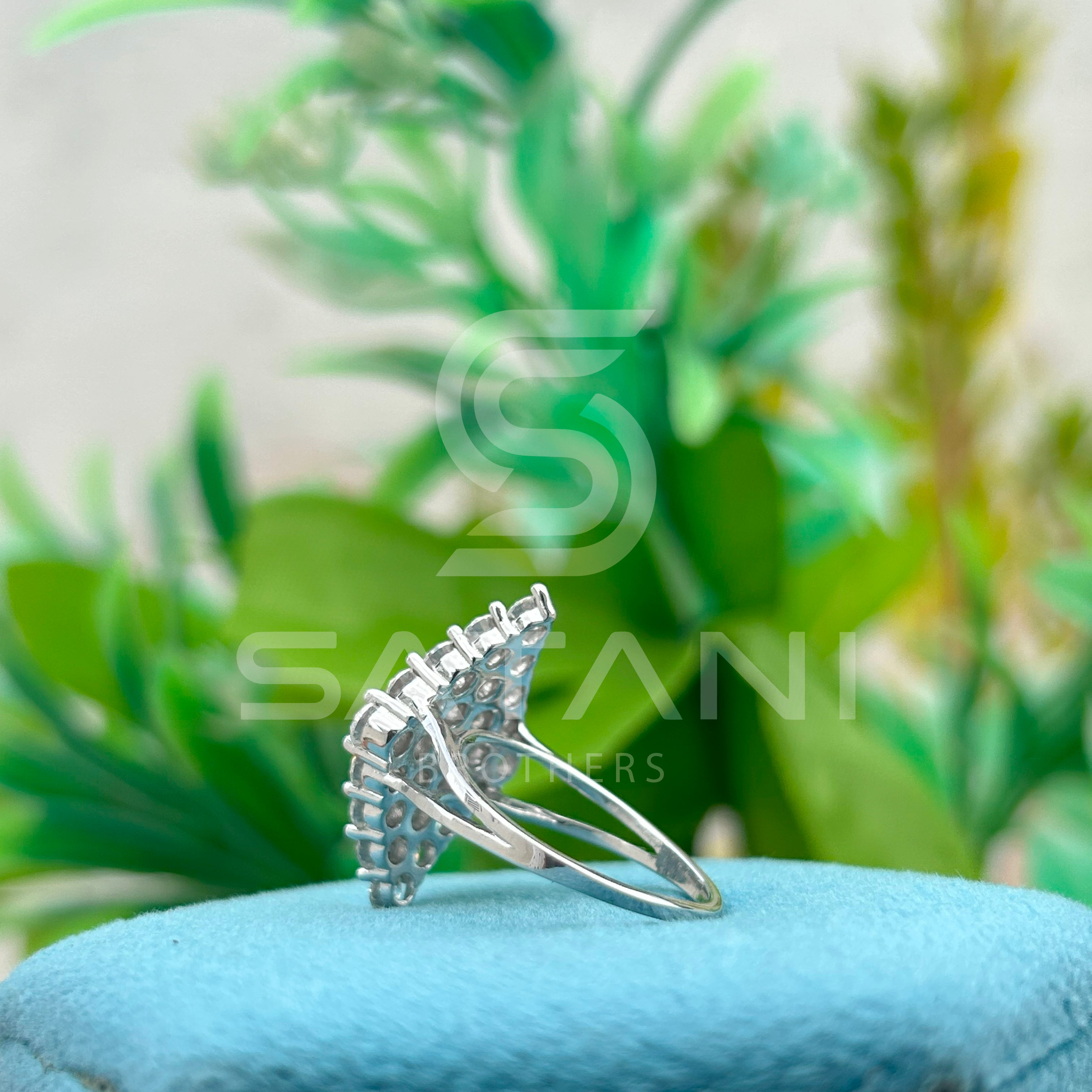 Diamond Marquis Cluster Ring