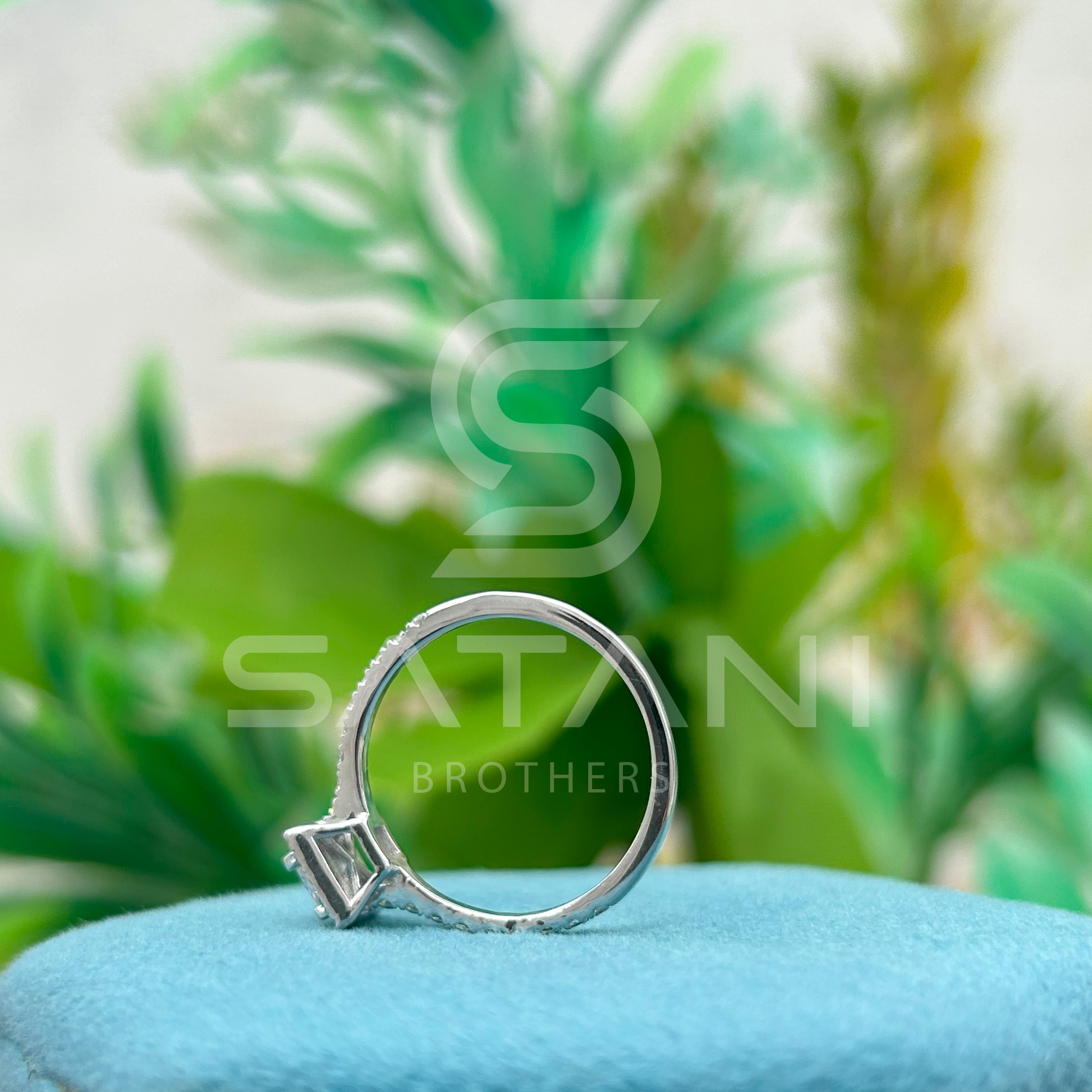 Elegant Princess-Cut Diamond Ring – Timeless Sparkle by Satani Brothers