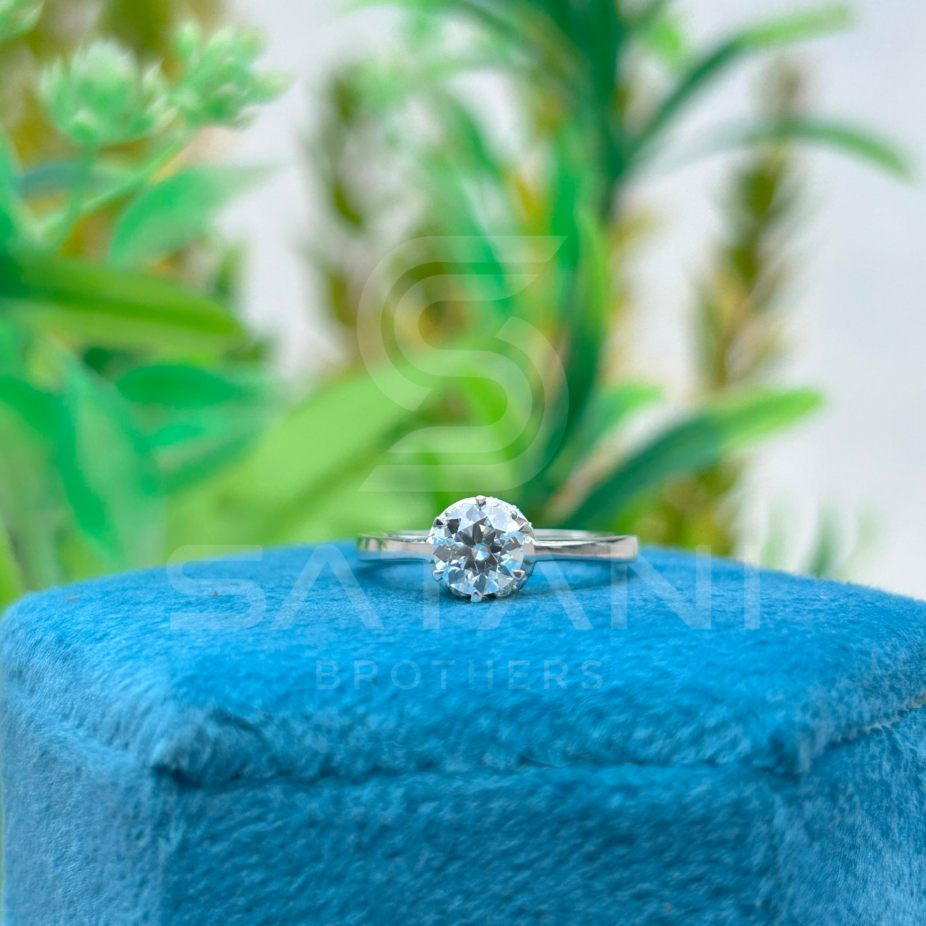 six prong moissanite ring