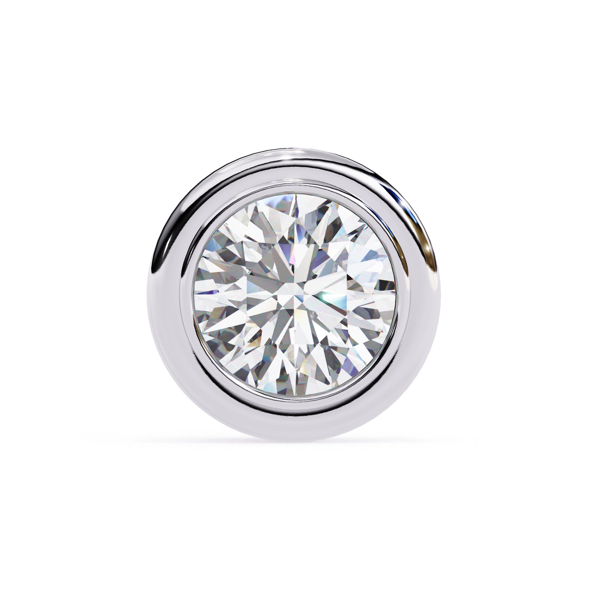 Round Cut Moissanite Stud Earrings 2.5 CT Each, 925 Sterling Silver Bezel Set, 7×7 mm – Luxury Unisex Studs, 5.9 g