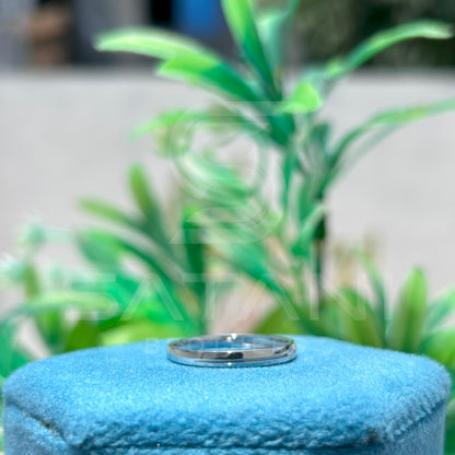 "Minimalist Solitaire Diamond Engagement Ring in White Gold – Dainty Promise Ring"
