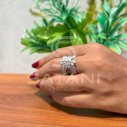 Radiant Blossom Diamond Ring