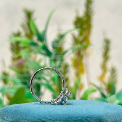 Modern Oval cut Diamond Ring – Infinity Swirl Engagement Ring, Elegant Bridal Jewelry