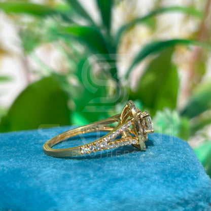 Radiance Halo Princess Cut Diamond Ring