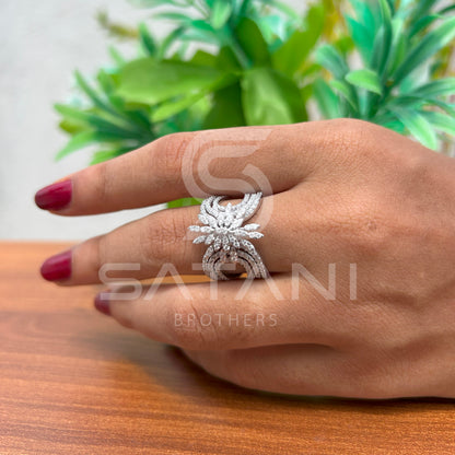 Radiant Blossom Diamond Ring