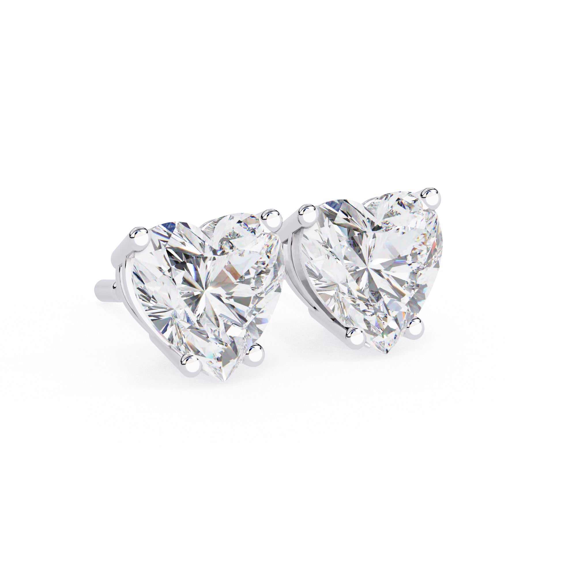 heart shape moissanite earrings 