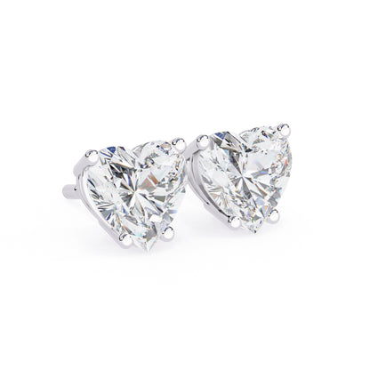 heart shape moissanite earrings 