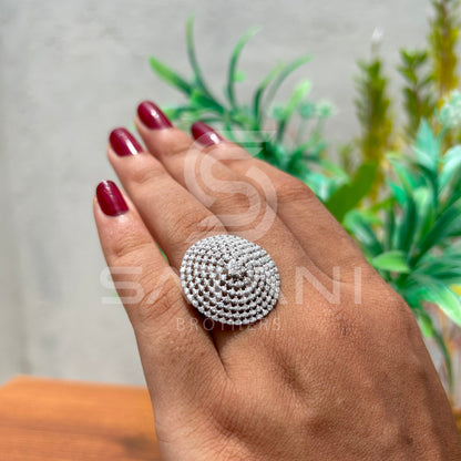 Diamond Dome Cocktail Ring