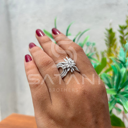 Radiant Blossom Diamond Ring