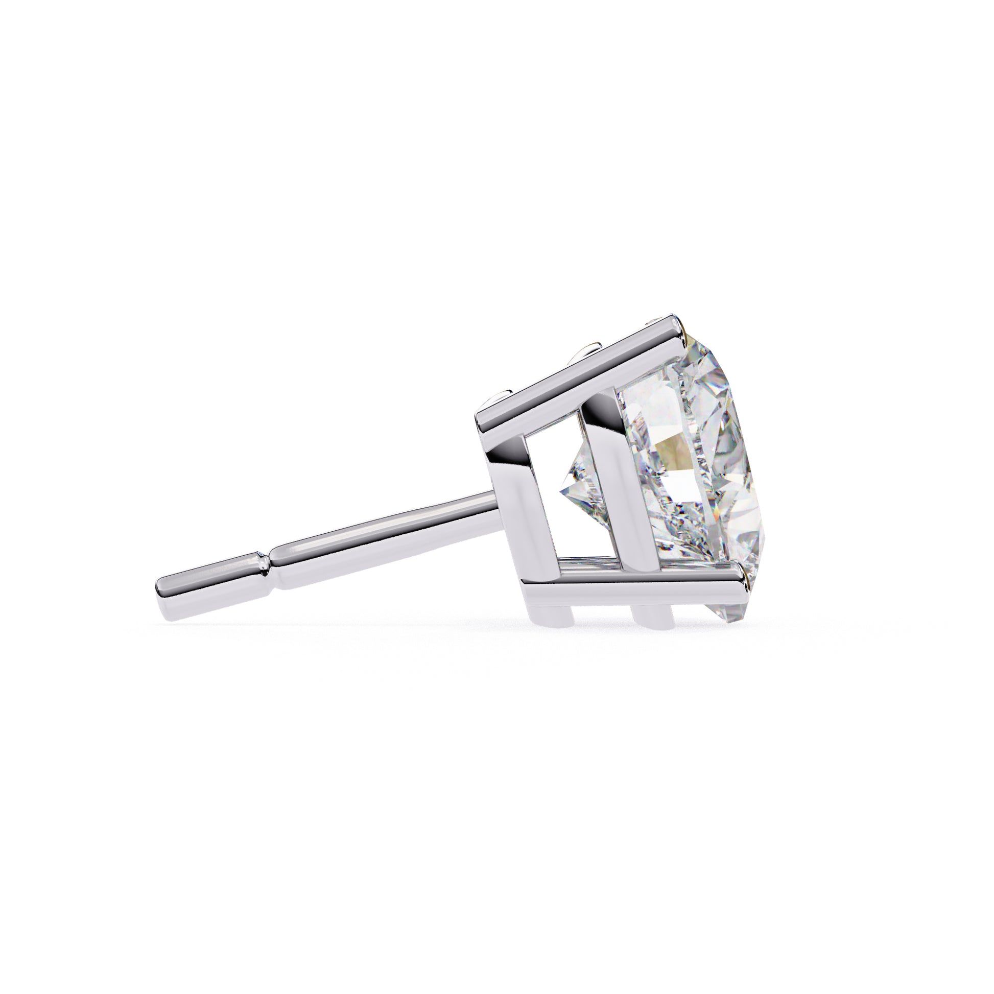 four prong heart shape stud earrings 