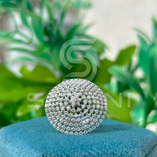 Diamond Dome Cocktail Ring
