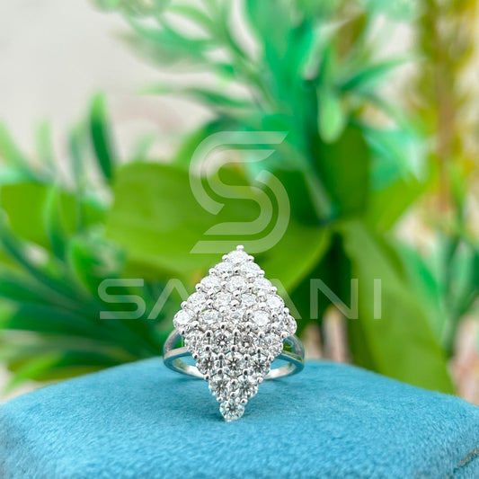 Diamond Marquis Cluster Ring