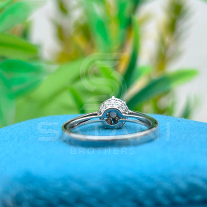 moissanite ring, round moissanite ring