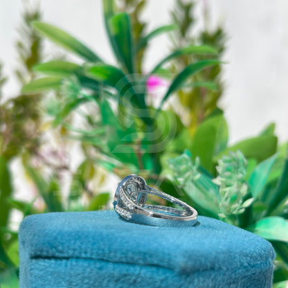 "Oval Cut Halo Diamond Engagement Ring with Split Shank – White Gold Oval Solitaire with Pave Band"