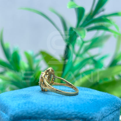 Oval Cut Moissanite Halo Engagement Ring – Double Halo Split Shank Vintage Style Moissanite Jewellery in Yellow Gold, Elegant Bridal Ring by Satani Brothers