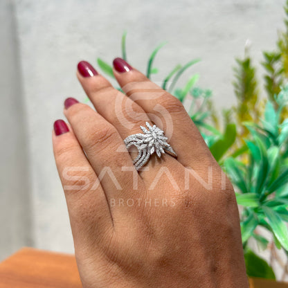 Radiant Blossom Diamond Ring