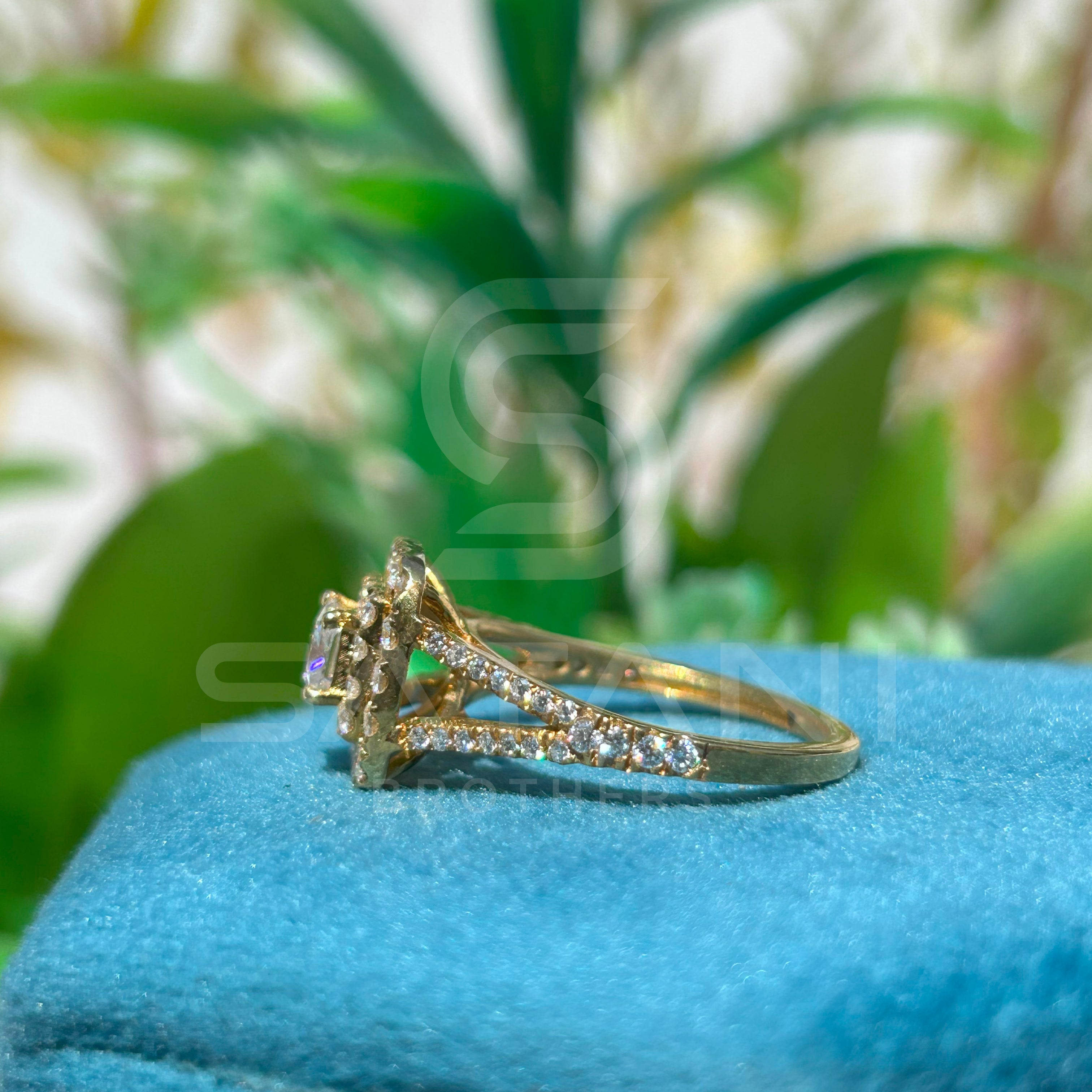 Radiance Halo Princess Cut Diamond Ring