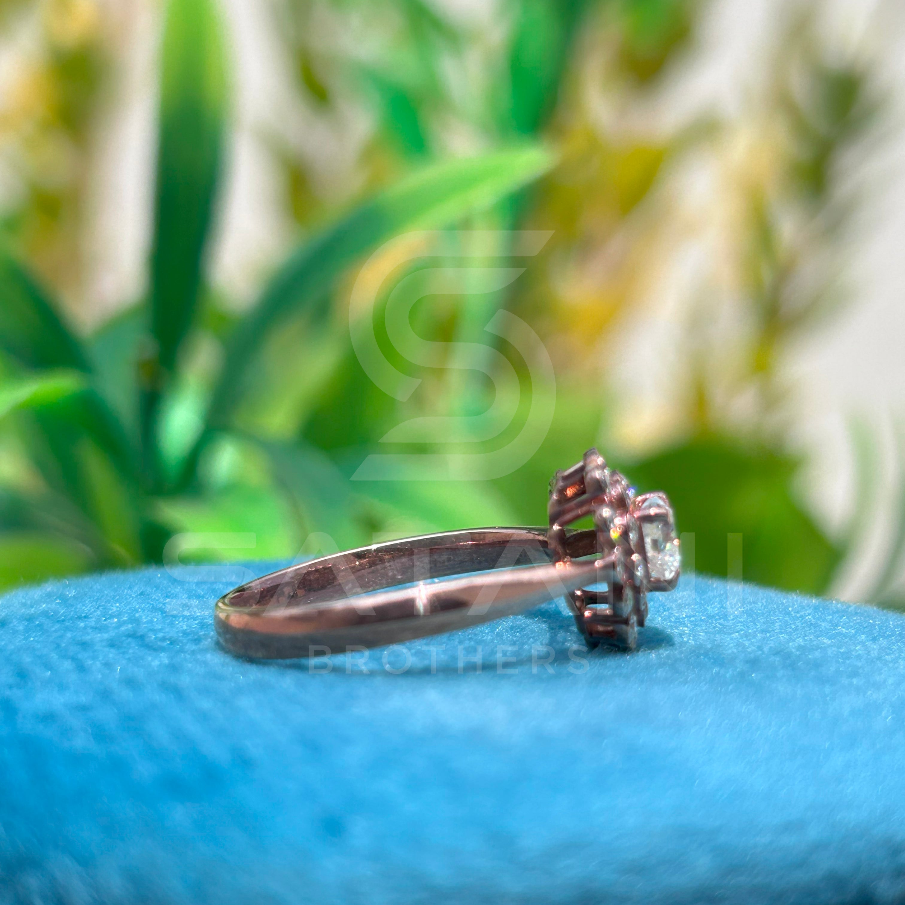 Double Halo Heart Diamond Ring – Unique Engagement Ring, Promise Ring, Gift for Her