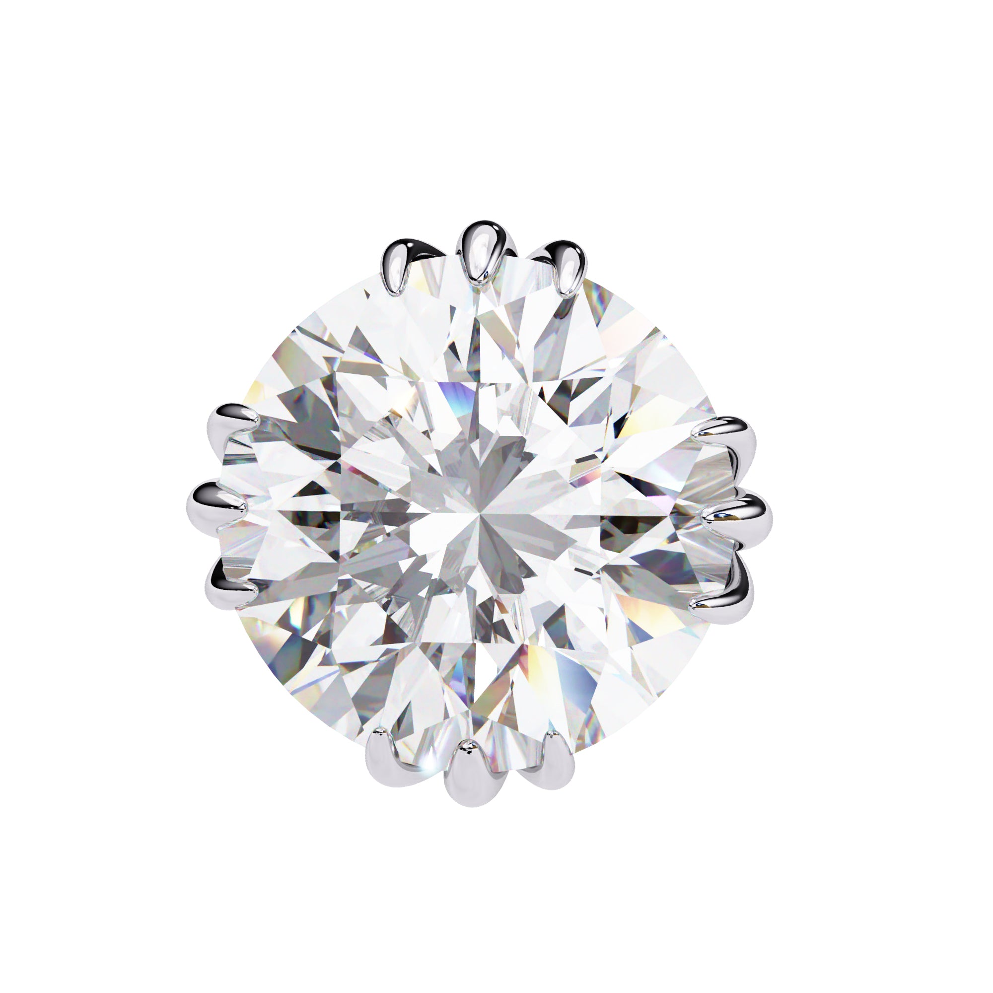 7mm Round Moissanite Stud Earrings, 3-Prong Basket Setting, 2.8 CTW Each / 3.7 CTW Total, 925 Sterling Silver, Hypoallergenic, Luxury Gift for Women
