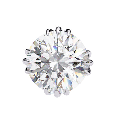 7mm Round Moissanite Stud Earrings, 3-Prong Basket Setting, 2.8 CTW Each / 3.7 CTW Total, 925 Sterling Silver, Hypoallergenic, Luxury Gift for Women
