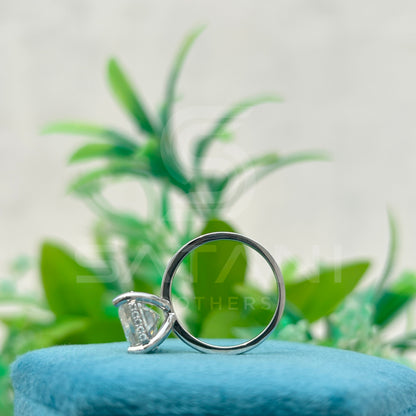 Emerald Cut Moissanite Engagement Ring – Solitaire Moissanite Jewellery, Classic White Gold Ring, Timeless Bridal & Anniversary Gift by Satani Brothers