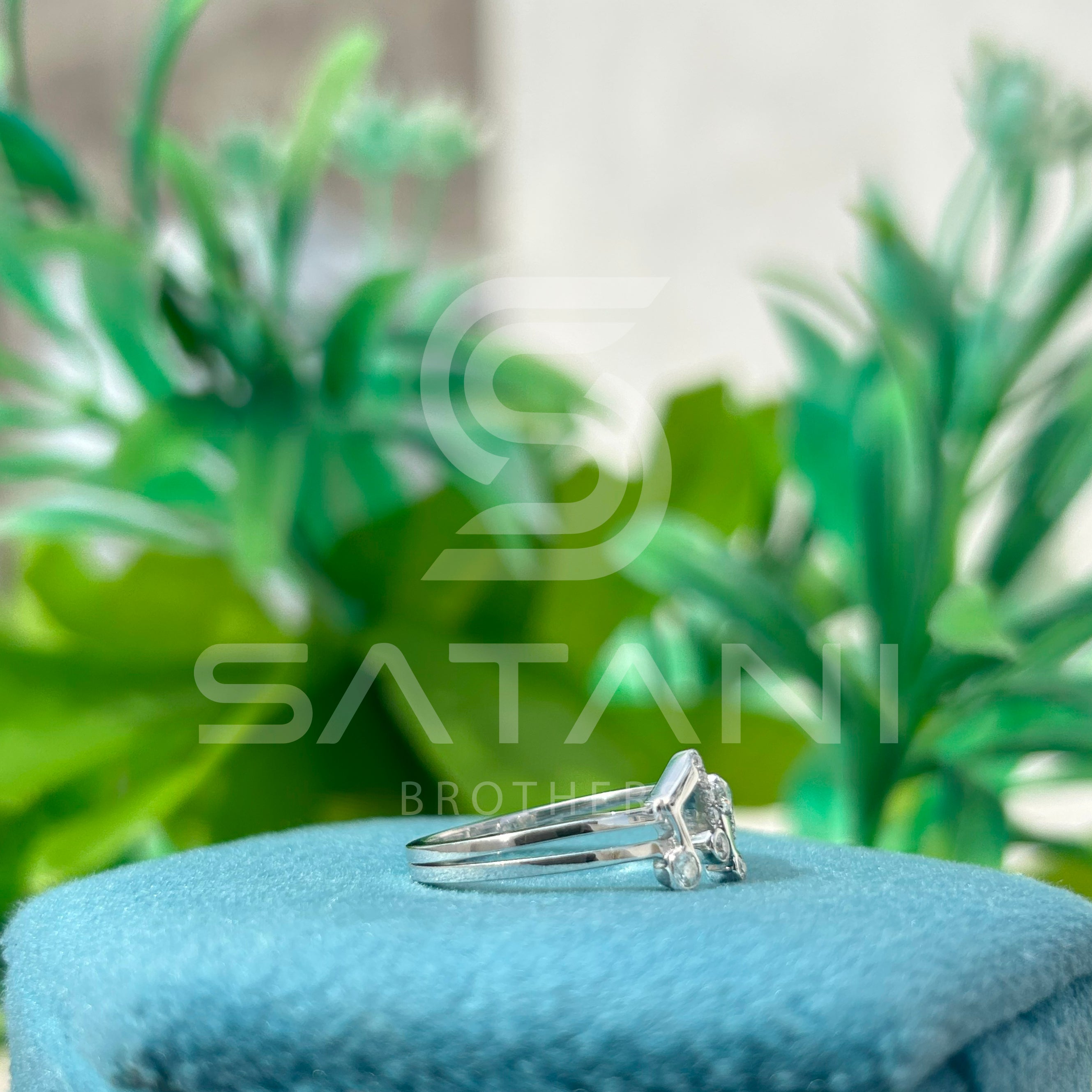 Musical Note Diamond Ring in Sterling Silver – Unique Music Lover Jewelry Gift