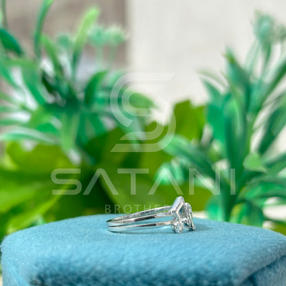 Musical Note Diamond Ring in Sterling Silver – Unique Music Lover Jewelry Gift