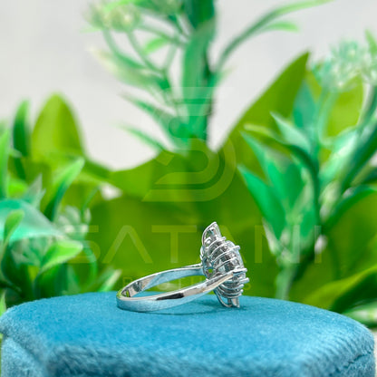 Radiant Sunburst Moissanite Engagement Ring | Starburst Halo Ring with Round Center Stone | Art Deco Inspired Statement Ring | Bridal Jewelry