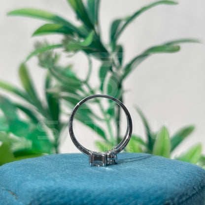 Modern Moissanite Cluster Ring | Princess & Round Cut Moissanite Ring | Unique 4-Stone Statement Ring | Minimalist Engagement Ring | 925 Silver