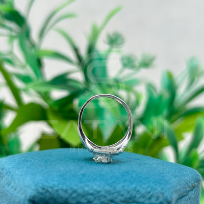 Marquise Cut Diamond Halo Ring in 925 Sterling Silver – Vintage Inspired Split Shank Engagement Ring, Elegant Solitaire with Halo Setting