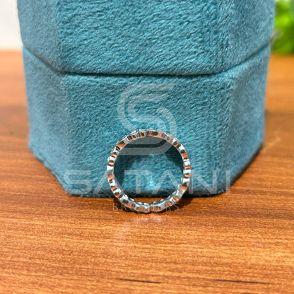 "Moissanite Infinity Eternity Band Ring in Sterling Silver" ✨